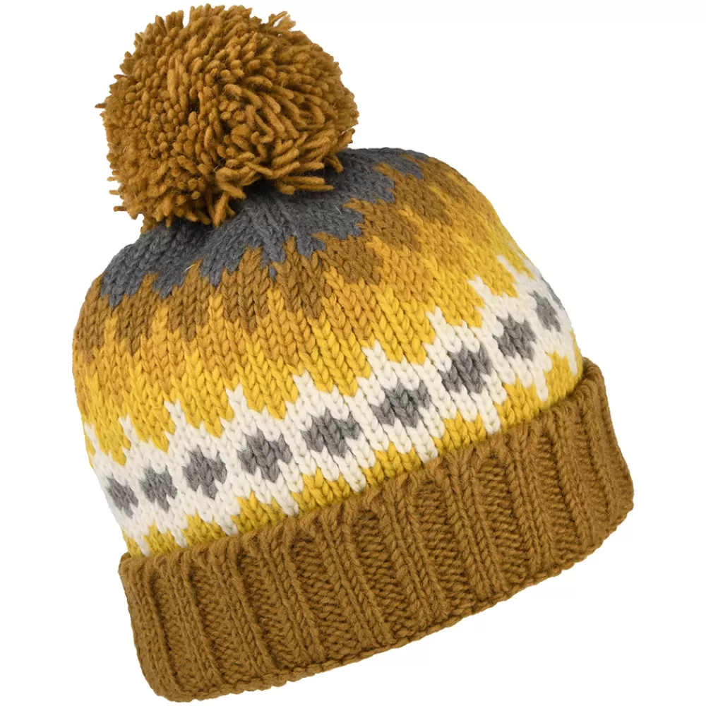 Bonnets À Pompon | Bonnets^Kusan Bonnet à Pompon à Revers moutarde