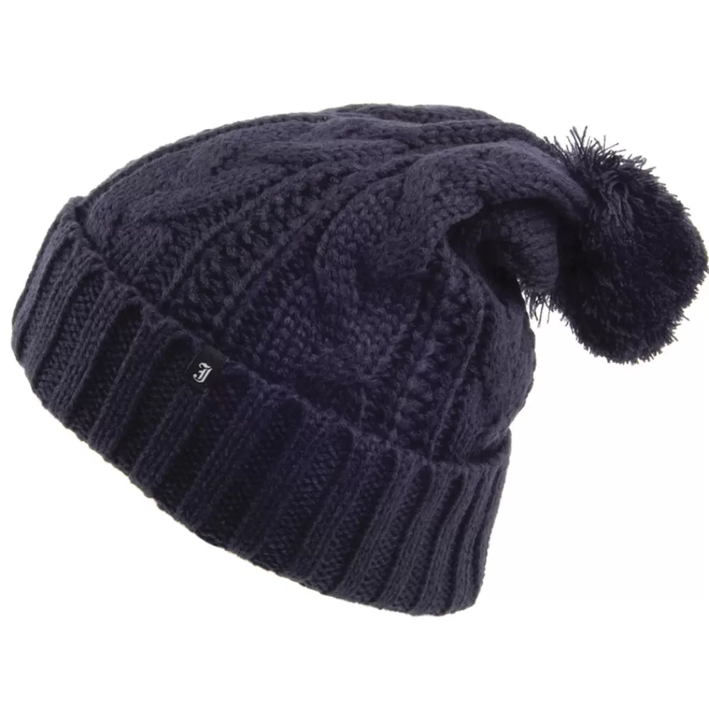 Chapeaux Hiver | Bonnets À Pompon^Jaxon & James Bonnet à Pompon à Torsades bleu marine JAXON & JAMES