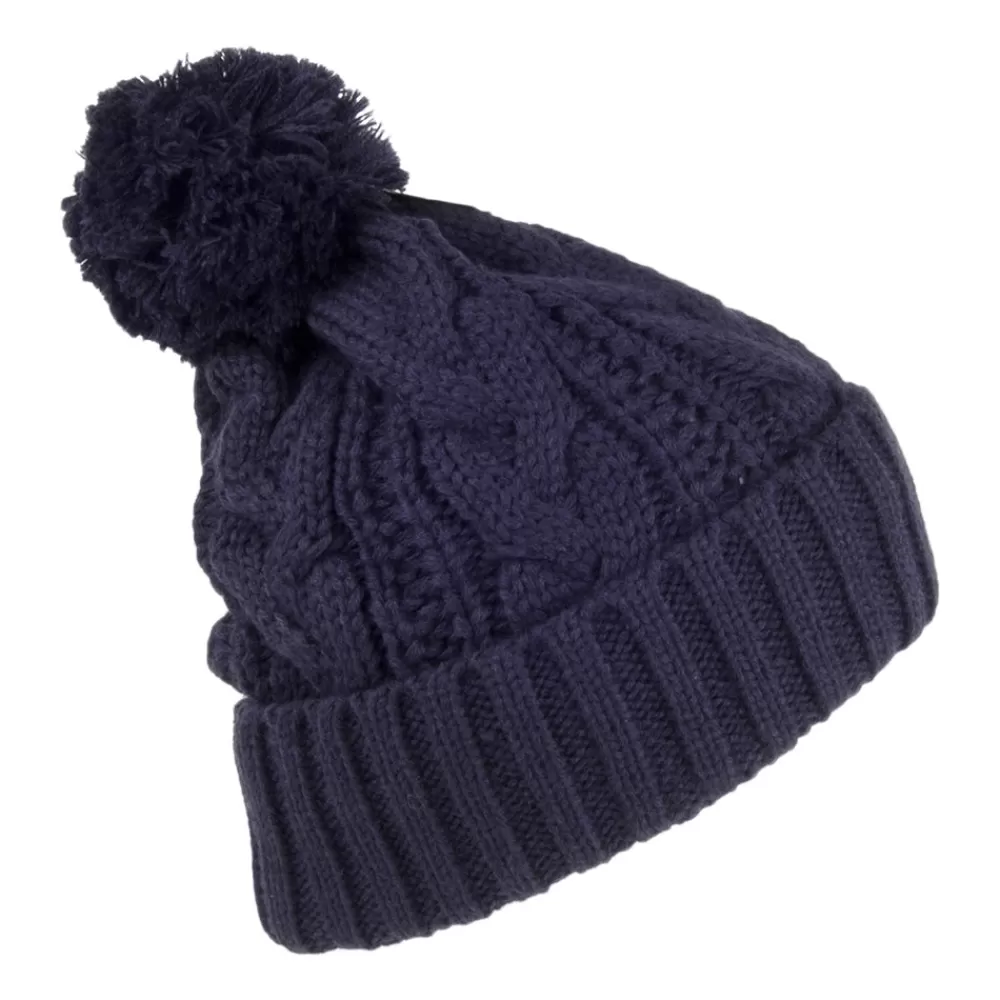 Chapeaux Hiver | Bonnets À Pompon^Jaxon & James Bonnet à Pompon à Torsades bleu marine JAXON & JAMES