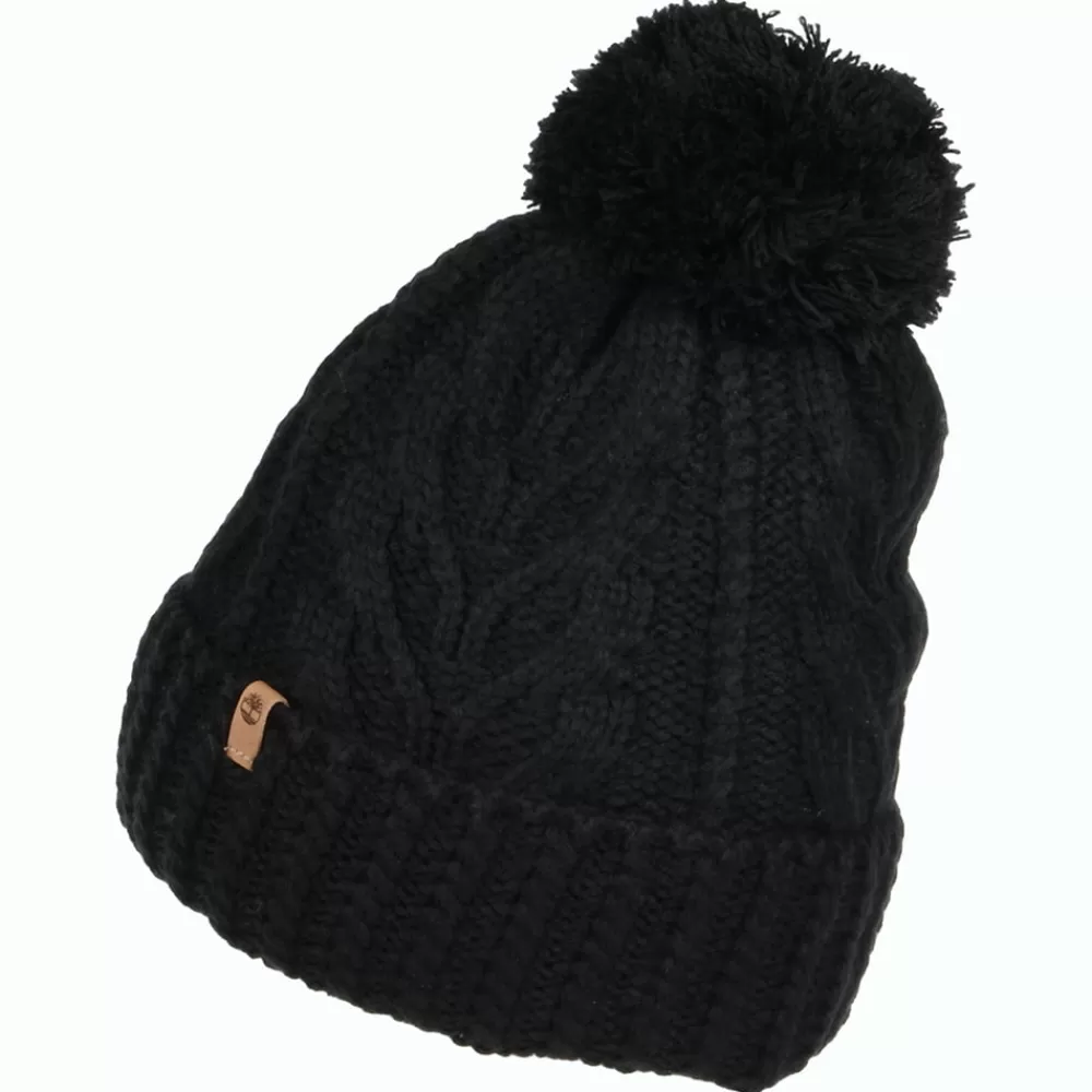Bonnets À Pompon | Bonnets^Timberland Bonnet à Pompon à Torsades Premium noir