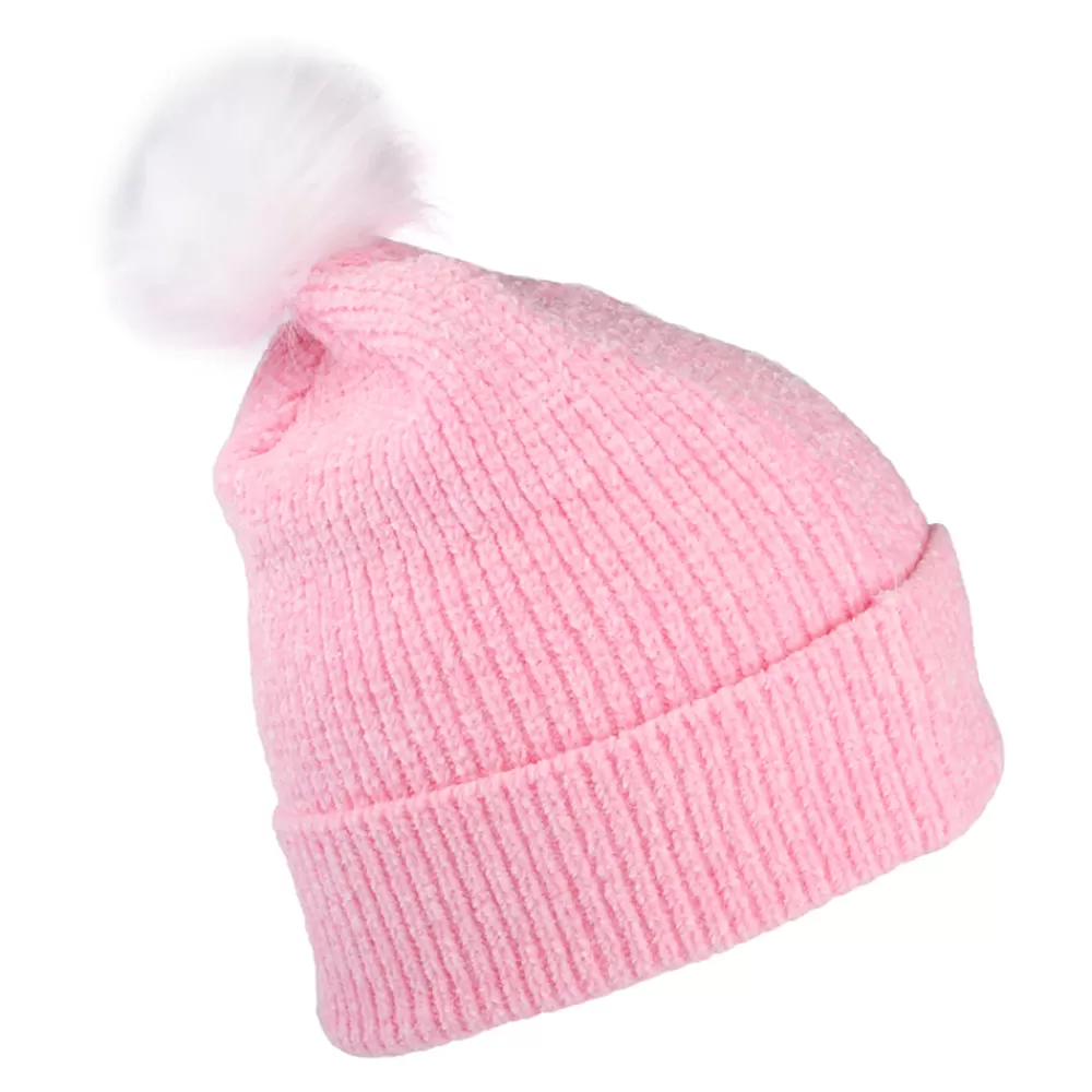 Chapeaux Hiver | Bonnets À Pompon^New Era Bonnet à Pompon Femme MLB Chenille Bobble New York Yankees rose