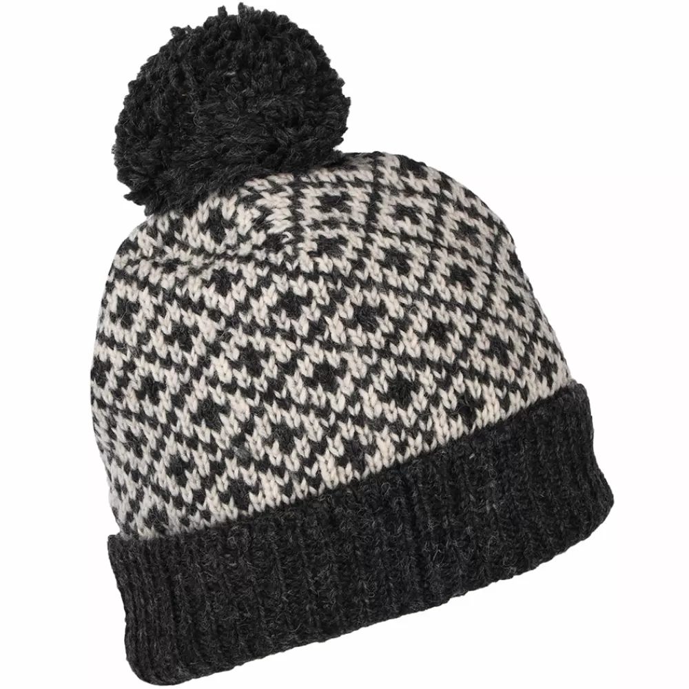 Chapeaux Hiver | Bonnets À Pompon^Kusan Bonnet à Pompon Fleur de Lys anthracite