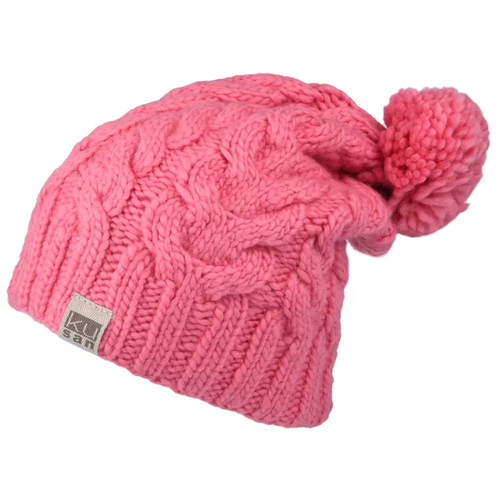Bonnets À Pompon | Bonnets^Kusan Bonnet à Pompon Long rose bonbon