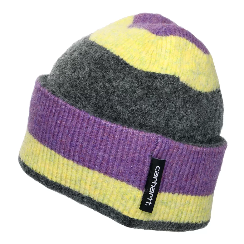 Bonnets | Chapeaux Hiver^Carhartt WIP Bonnet à Rayures Sundling violet-jaune-anthracite