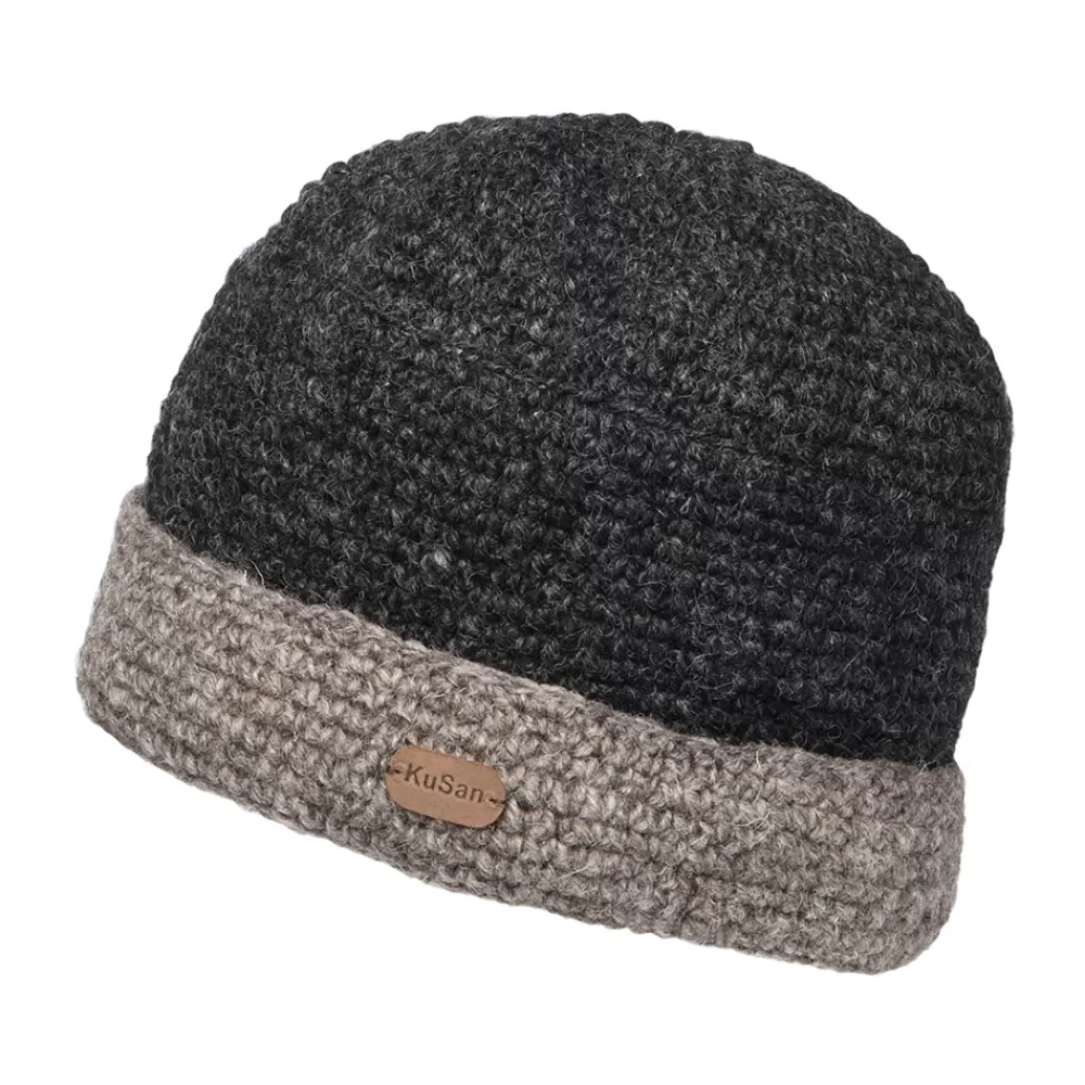 Bonnets | Chapeaux Hiver^Kusan Bonnet à Revers en Crochet anthracite