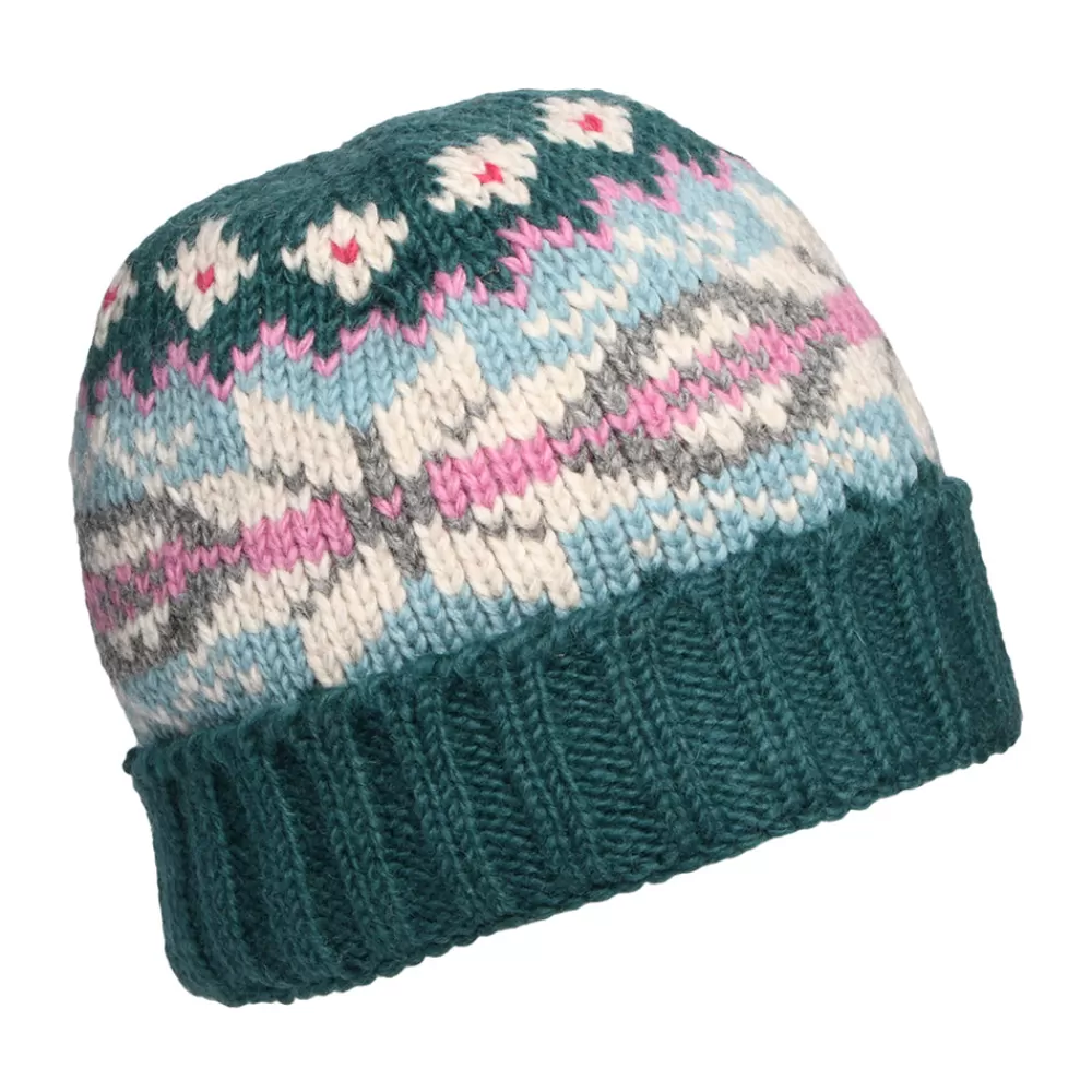 Bonnets | Chapeaux Hiver^Kusan Bonnet à Revers Snowflake bleu sarcelle-aqua