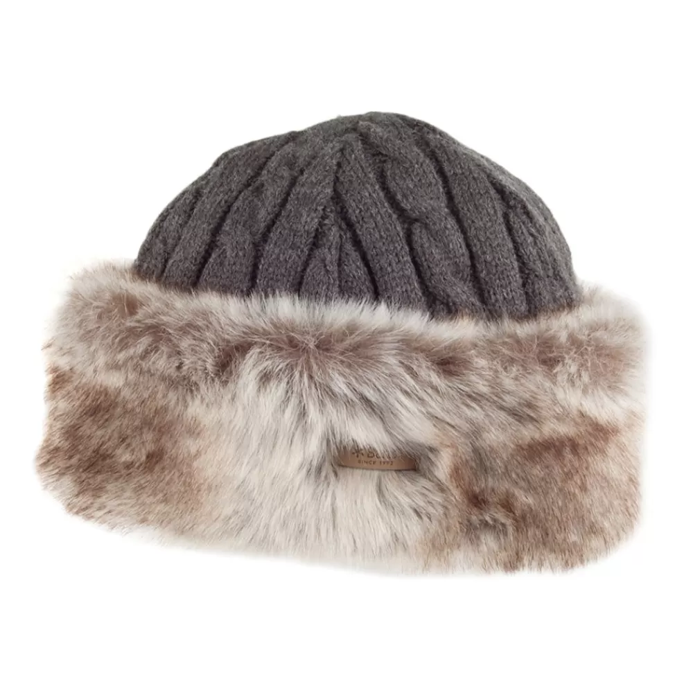 Fausse Fourrure | Chapeaux Hiver^Barts Bonnet à Torsades et Fausse Fourrure anthracite-beige sable