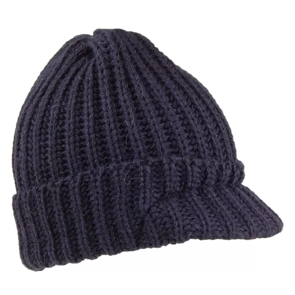 Bonnets | Chapeaux Hiver^Highland 2000 Bonnet à Visière Courte en Laine Anglaise bleu marine