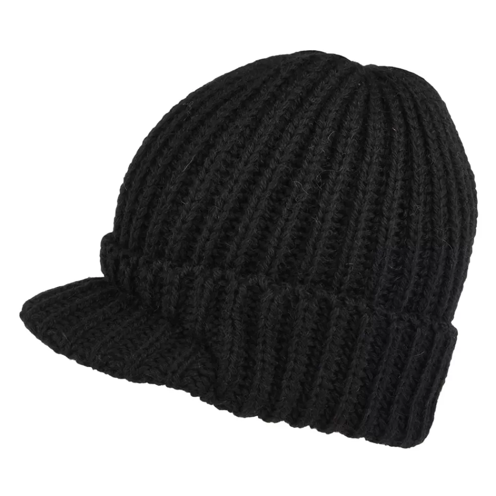 Bonnets | Chapeaux Hiver^Highland 2000 Bonnet à Visière Courte en Laine Anglaise noir