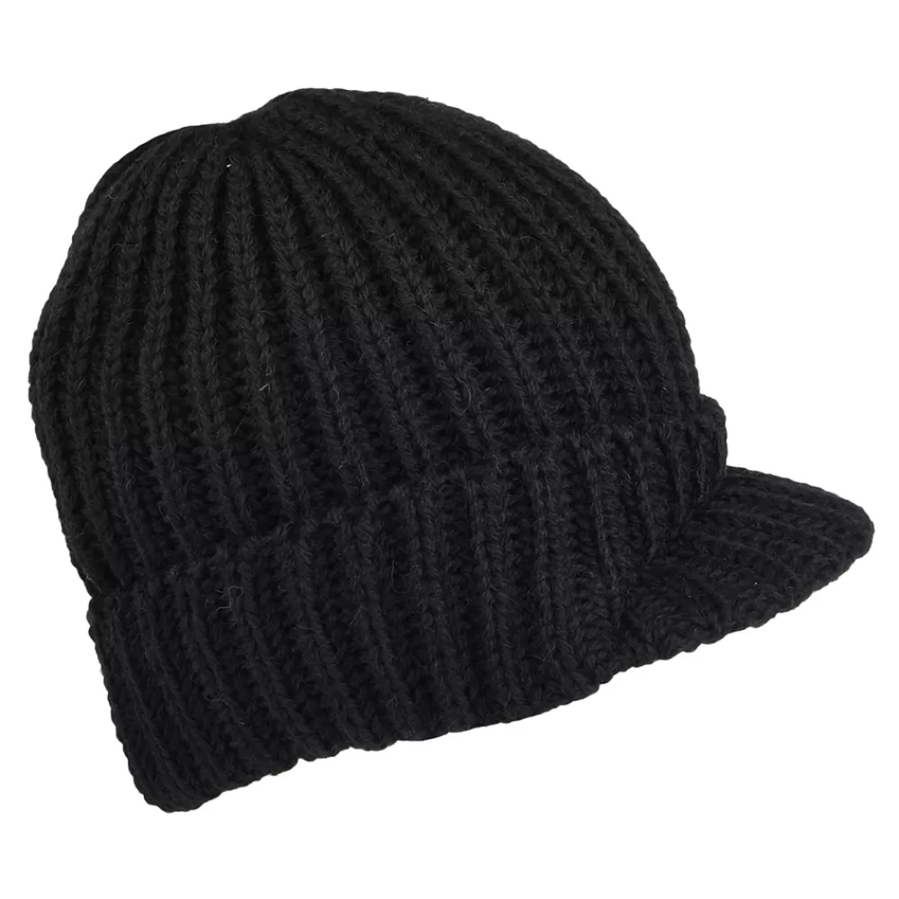 Bonnets | Chapeaux Hiver^Highland 2000 Bonnet à Visière Courte en Laine Anglaise noir