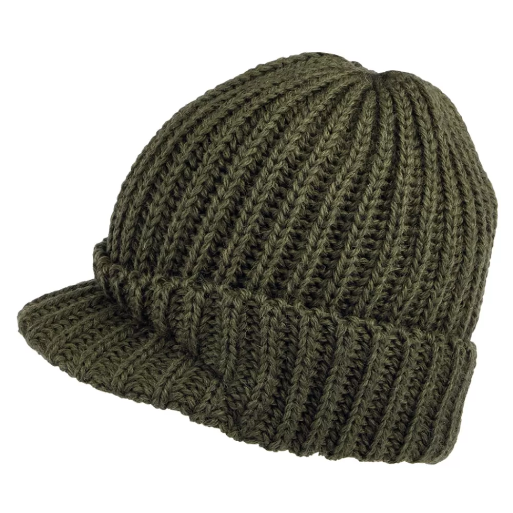 Bonnets | Chapeaux Hiver^Highland 2000 Bonnet à Visière Courte en Laine Anglaise olive
