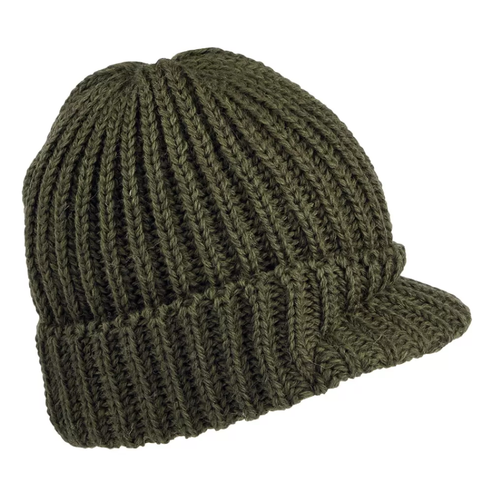 Bonnets | Chapeaux Hiver^Highland 2000 Bonnet à Visière Courte en Laine Anglaise olive