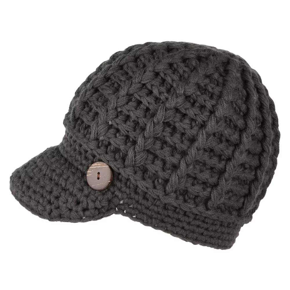 Chapeaux Hiver | Bonnets^Scala Bonnet à Visière en Crochet Letizia gris
