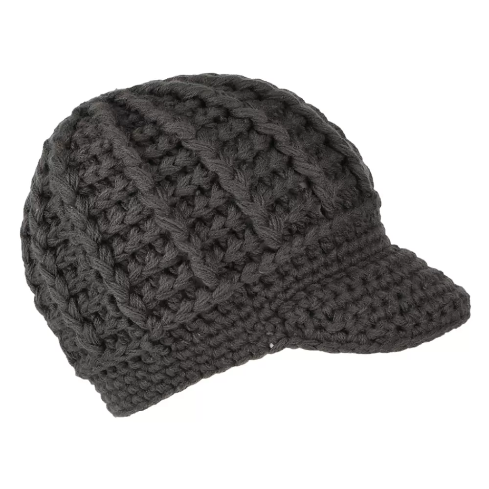 Chapeaux Hiver | Bonnets^Scala Bonnet à Visière en Crochet Letizia gris