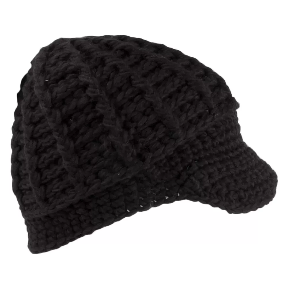 Chapeaux Hiver | Bonnets^Scala Bonnet à Visière en Crochet Letizia noir