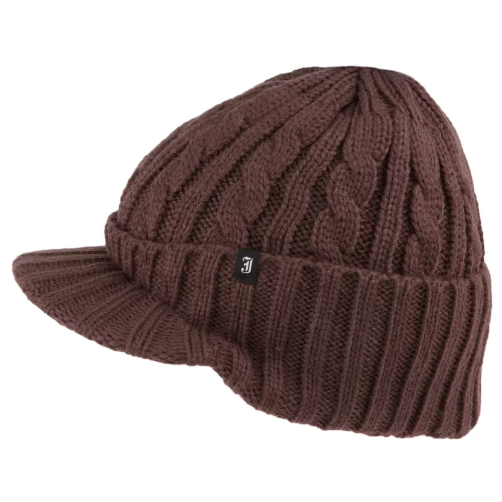 Bonnets | Chapeaux Hiver^Jaxon & James Bonnet à Visière et Torsades café JAXON & JAMES