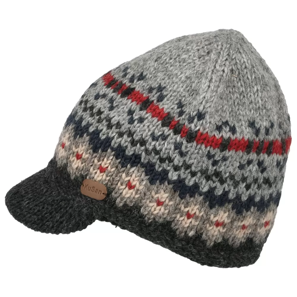 Bonnets | Chapeaux Hiver^Kusan Bonnet à Visière Fair Isle Brooklyn gris-charbon