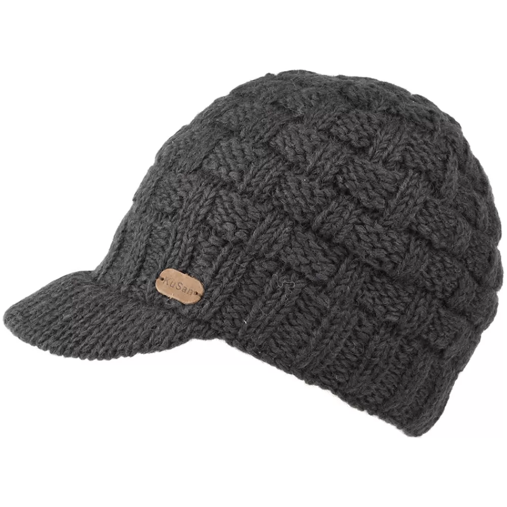 Bonnets | Chapeaux Hiver^Kusan Bonnet à Visière Maille Nattée anthracite