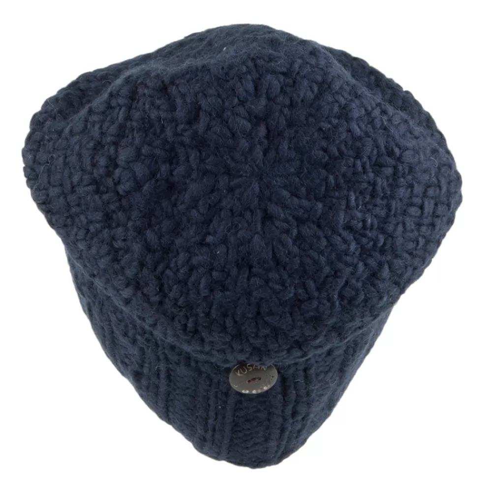 Chapeaux Hiver | Bonnets^Kusan Bonnet Boutonné bleu marine
