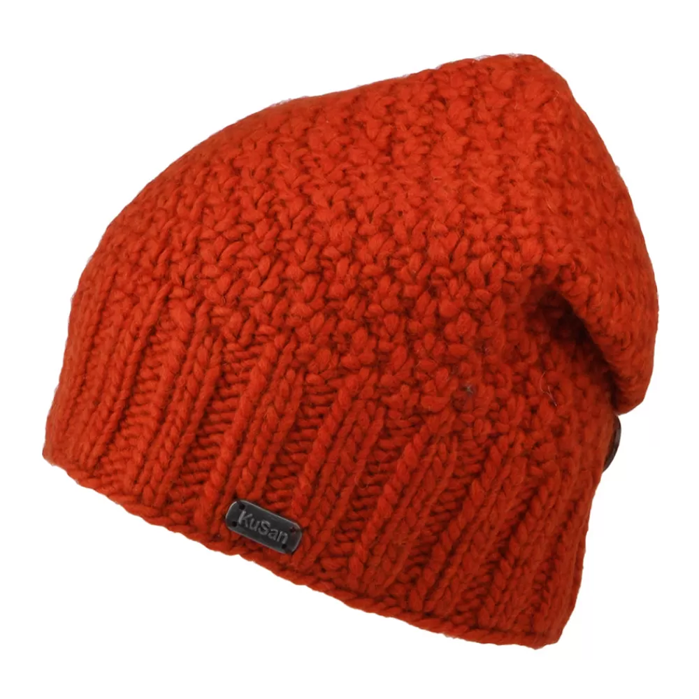 Chapeaux Hiver | Bonnets^Kusan Bonnet Boutonné ocre