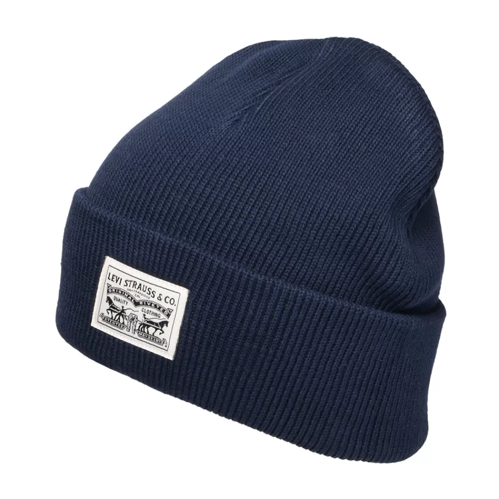Bonnets | Chapeaux Hiver^Levi's Bonnet en Coton Backpatch bleu marine LEVI'S