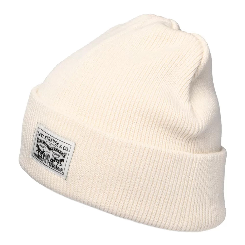 Chapeaux Hiver | Bonnets^Levi's Bonnet Femme en Coton Backpatch crème LEVI'S