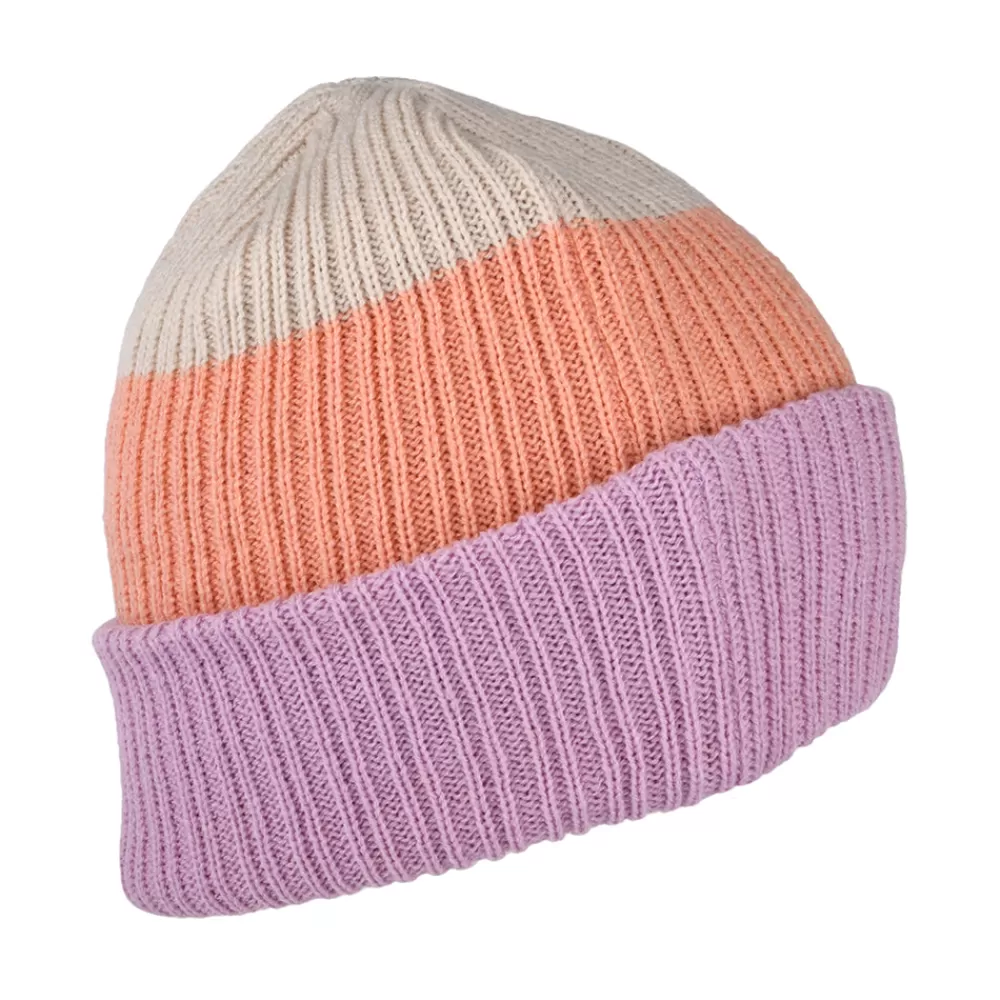 Chapeaux Hiver | Bonnets^New Era Bonnet Femme MLB Stripe à Revers New York Yankees lavande-pêche-pierre