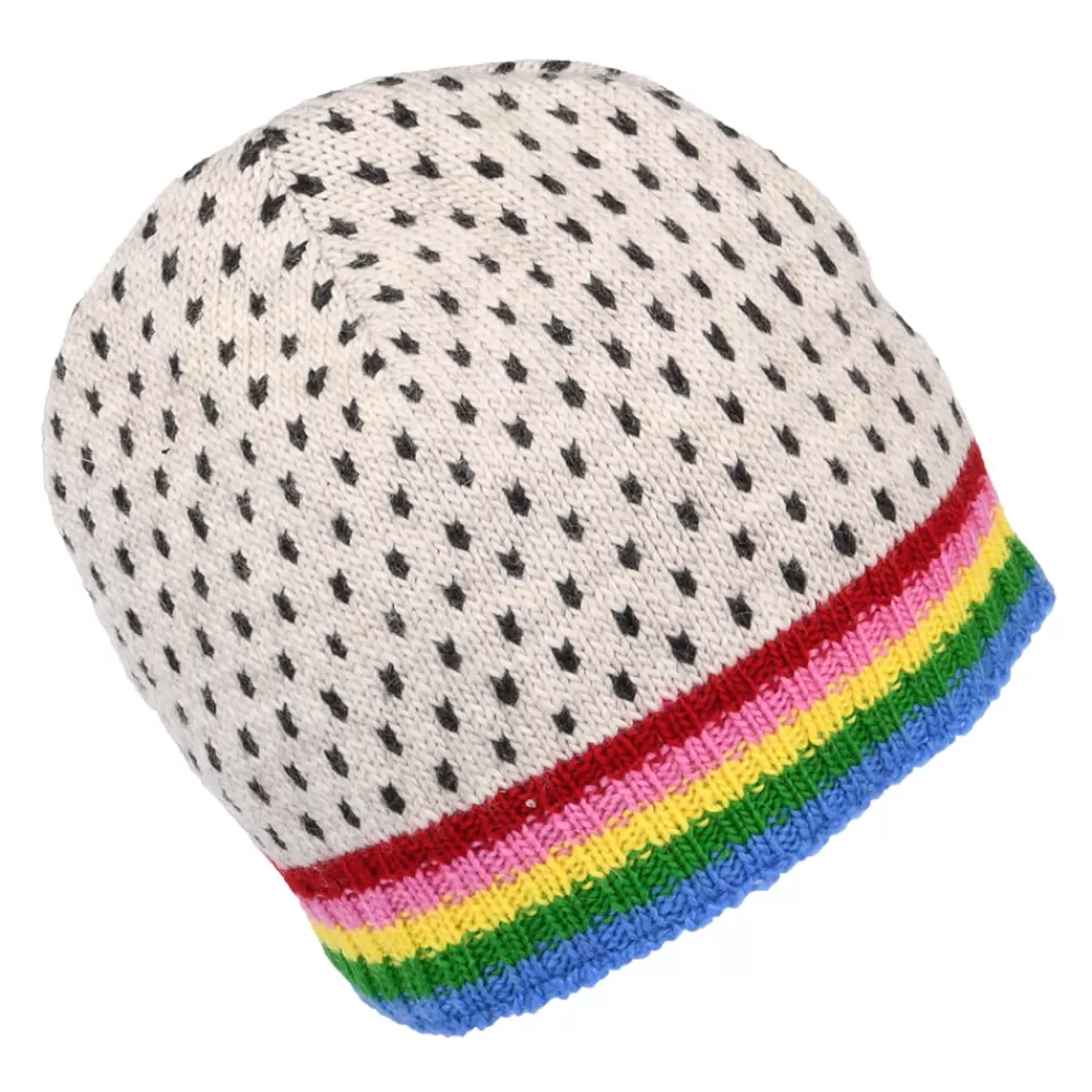 Chapeaux Hiver | Bonnets^Kusan Bonnet Jauge Fine à Fleur Brooklyn blanc-multi