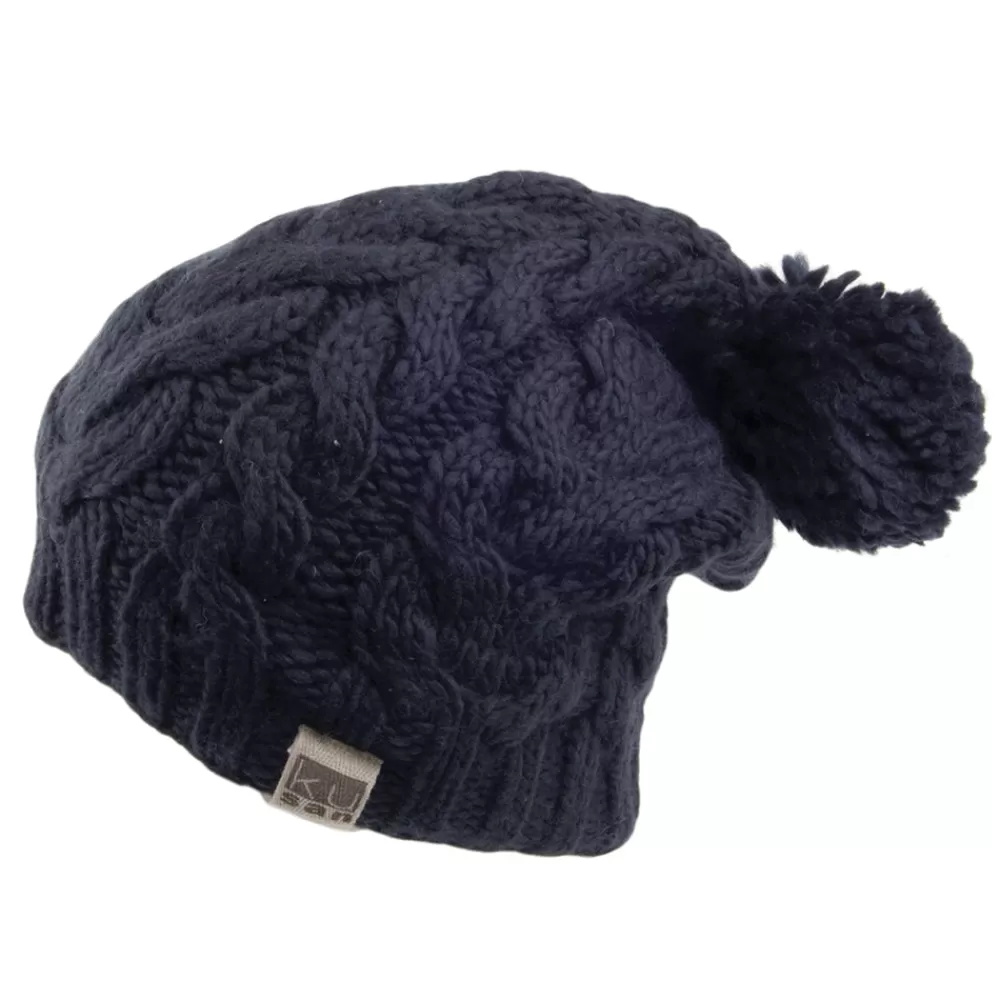 Bonnets À Pompon | Bonnets^Kusan Bonnet Long à Pompon bleu marine