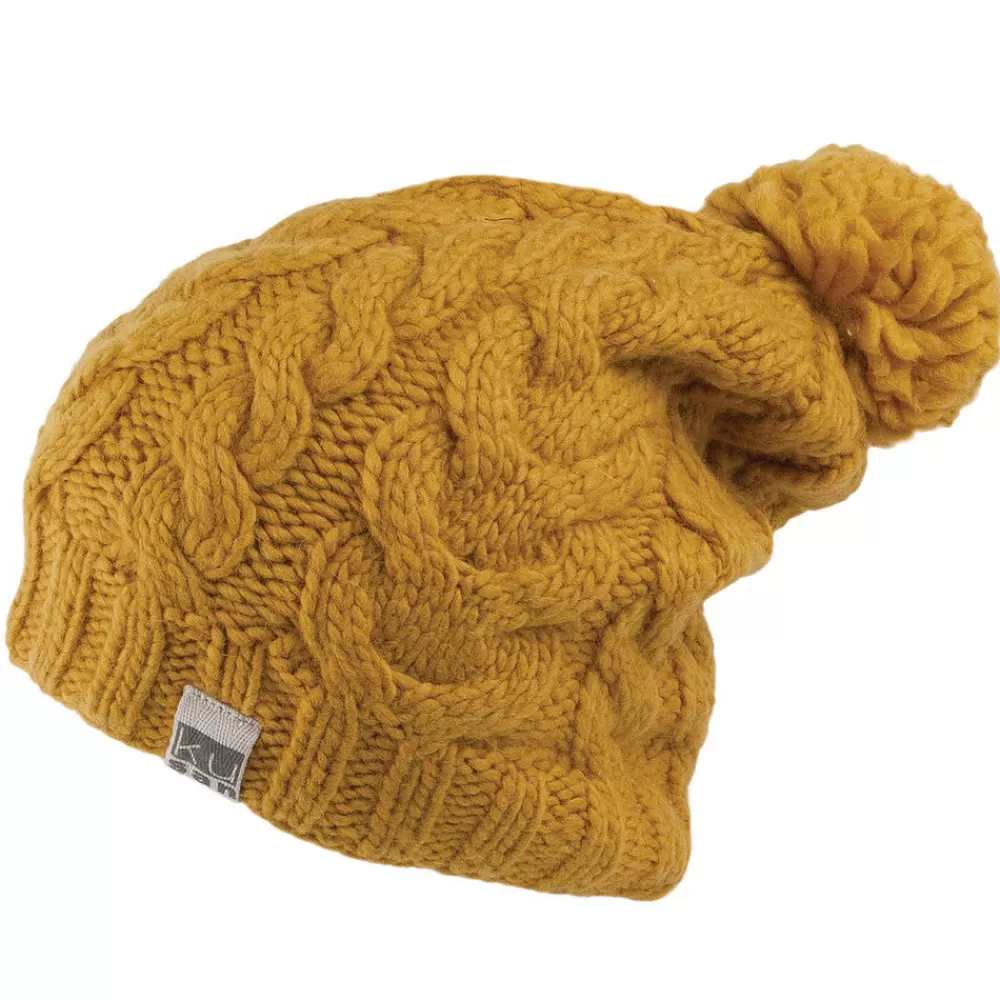 Bonnets À Pompon | Bonnets^Kusan Bonnet Long à Pompon moutarde