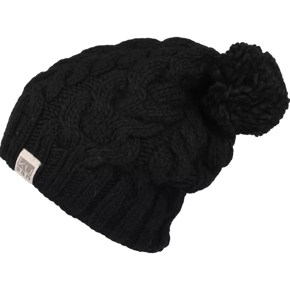 Bonnets À Pompon | Bonnets^Kusan Bonnet Long à Pompon noir