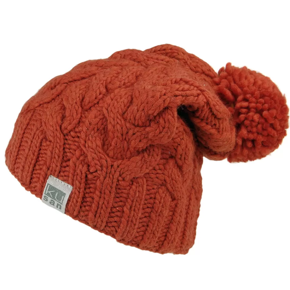 Bonnets À Pompon | Bonnets^Kusan Bonnet Long à Pompon ocre