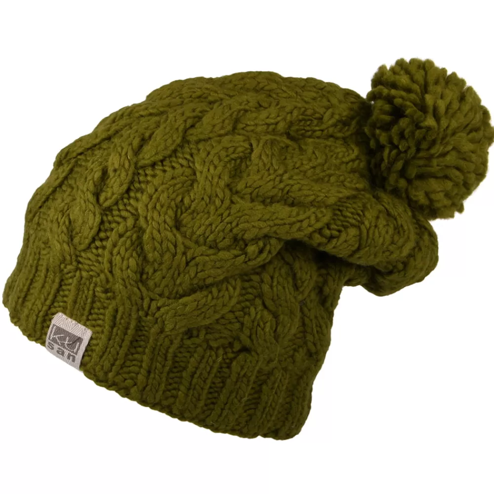 Bonnets À Pompon | Bonnets^Kusan Bonnet Long à Pompon olive