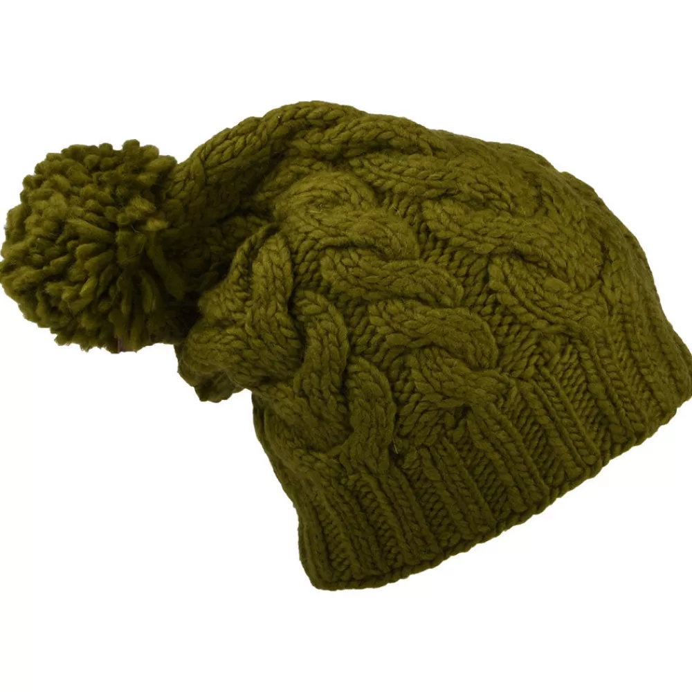 Bonnets À Pompon | Bonnets^Kusan Bonnet Long à Pompon olive