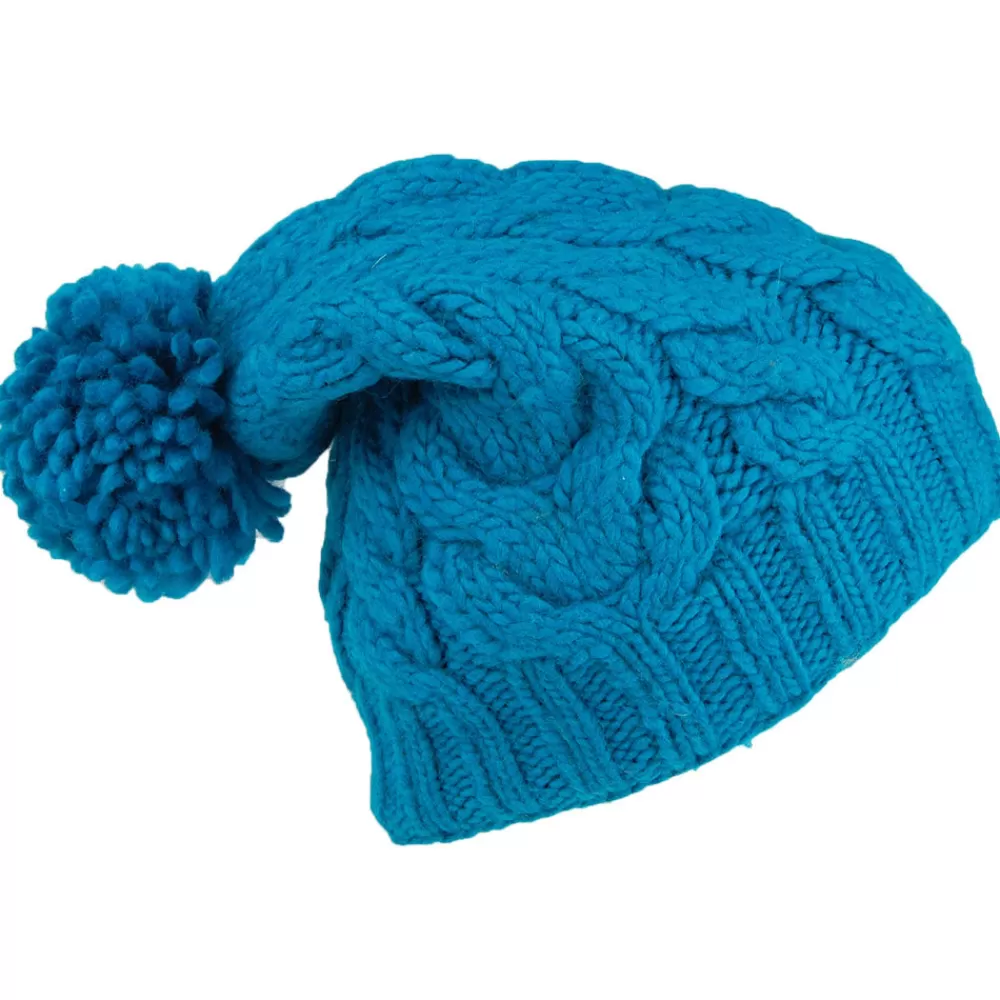 Bonnets À Pompon | Bonnets^Kusan Bonnet Long à Pompon turquoise
