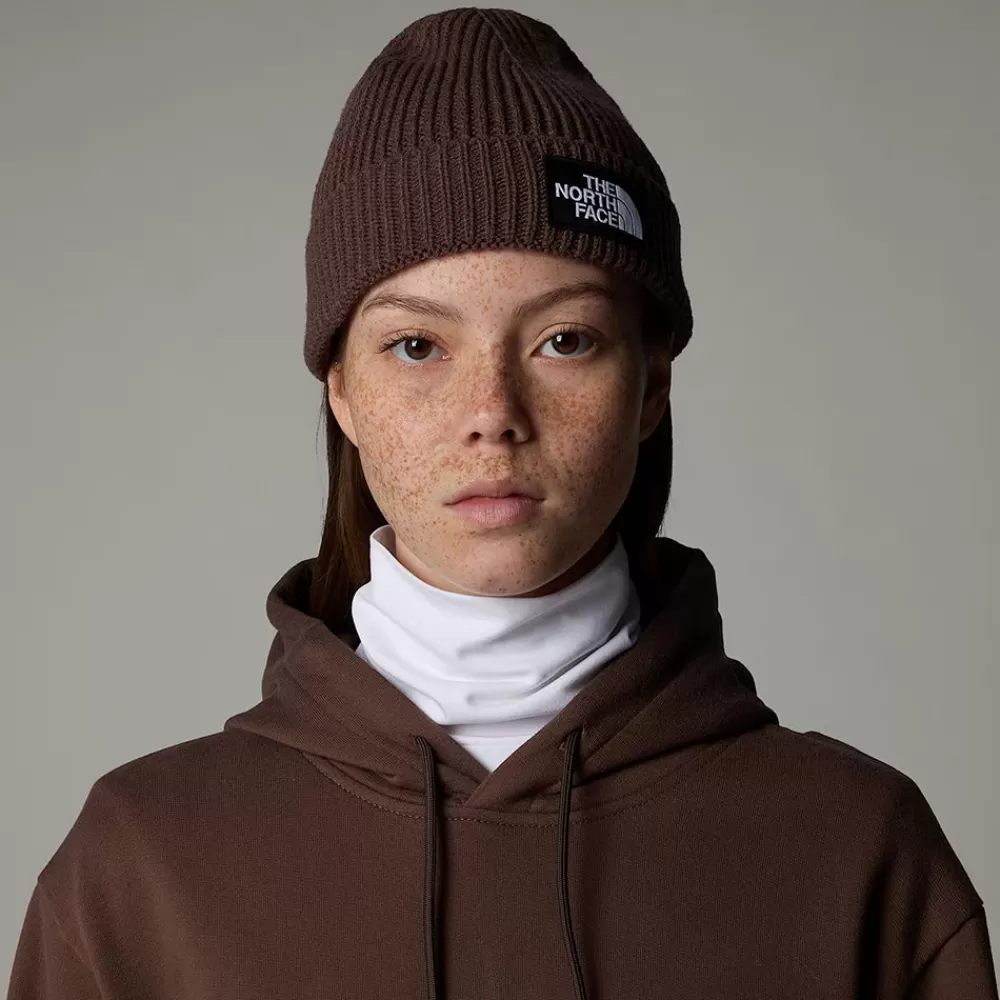 Bonnets | Chapeaux Hiver^The North Face Bonnet Marin à Revers TNF Logo Box marron fumé