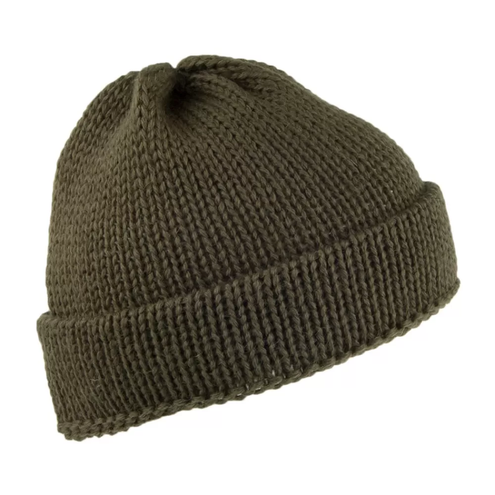 Bonnets | Chapeaux Hiver^Highland 2000 Bonnet Marin Court en Laine Anglaise olive