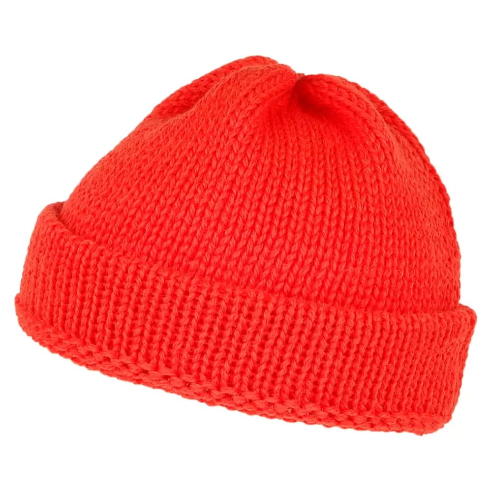 Bonnets | Chapeaux Hiver^Highland 2000 Bonnet Marin Court en Laine Anglaise orange
