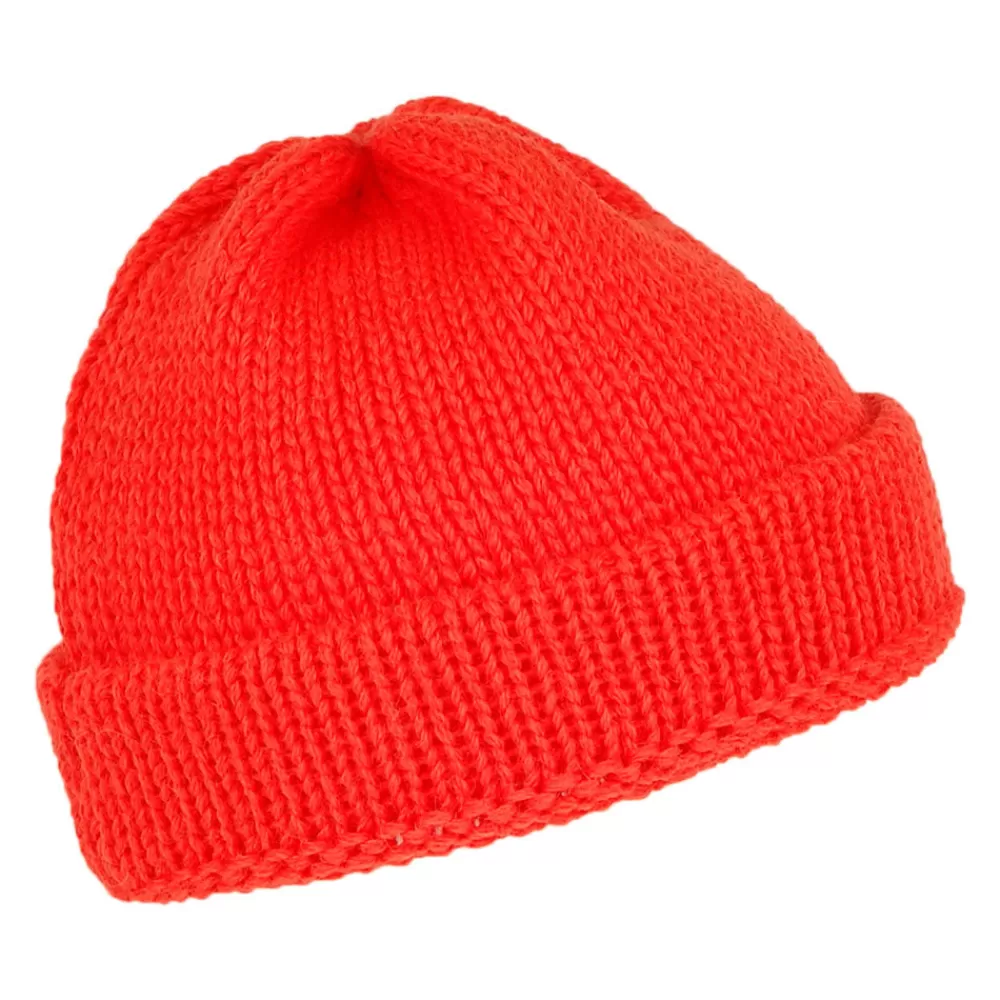 Bonnets | Chapeaux Hiver^Highland 2000 Bonnet Marin Court en Laine Anglaise orange