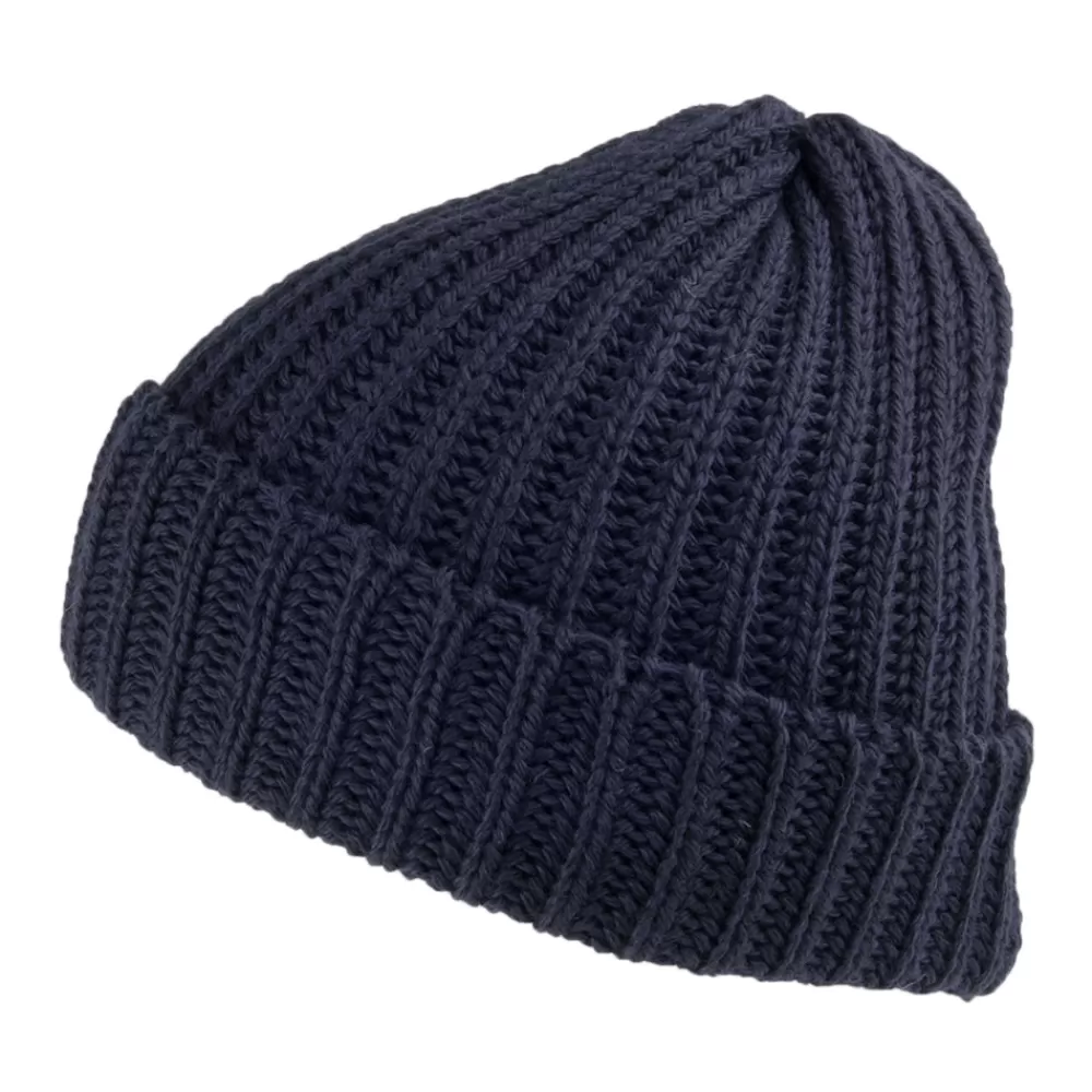 Bonnets | Chapeaux Hiver^Highland 2000 Bonnet Marin Court en Laine Mérinos bleu marine