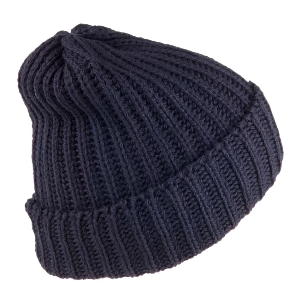 Bonnets | Chapeaux Hiver^Highland 2000 Bonnet Marin Court en Laine Mérinos bleu marine