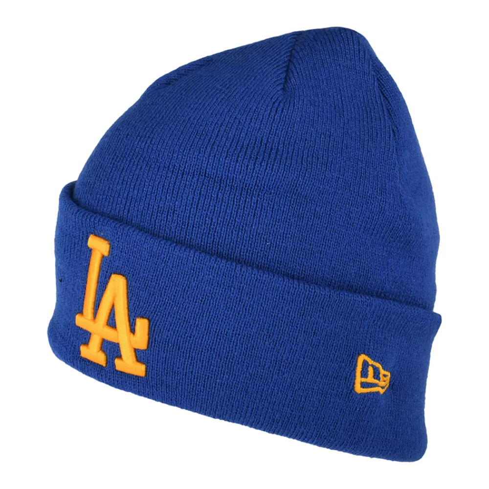 Chapeaux Hiver | Bonnets^New Era Bonnet MLB League Essential à Revers L.A. Dodgers azur-jaune