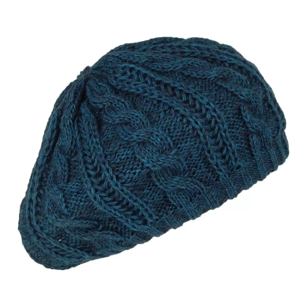Chapeaux Hiver | Bérets^Whiteley Béret à Torsades bleu sarcelle