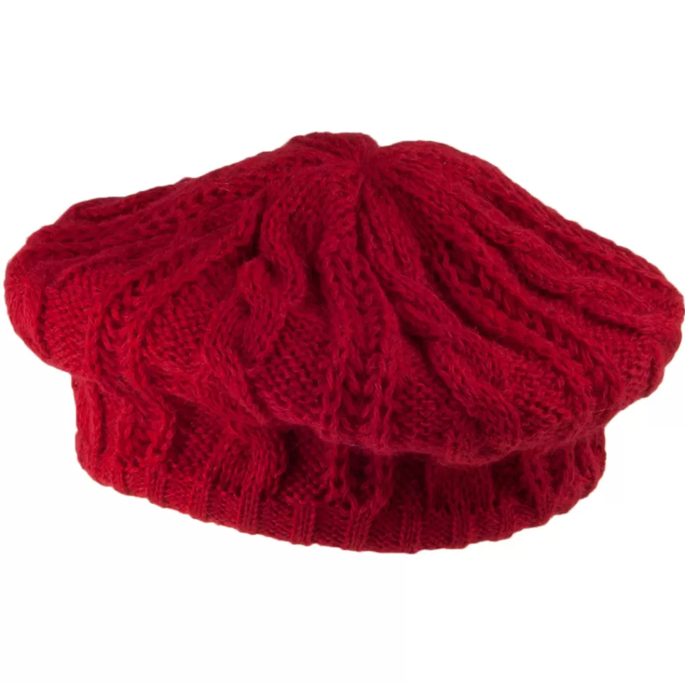 Chapeaux Hiver | Bérets^Whiteley Béret à Torsades rouge