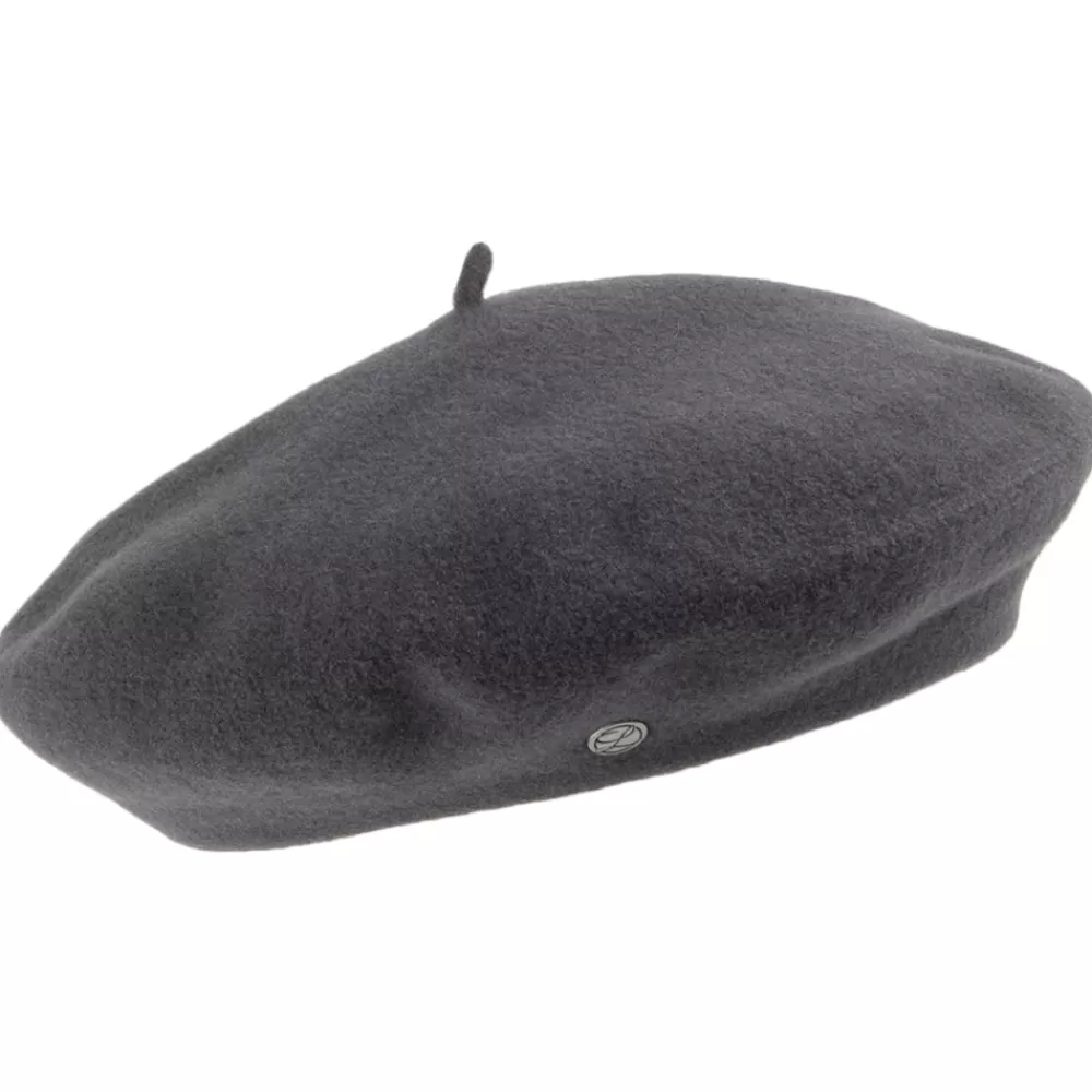 Chapeaux Hiver | Bérets^Héritage par Laulhère Béret Authentique en Laine Mérinos anthracite HÉRITAGE PAR LAULHÈRE