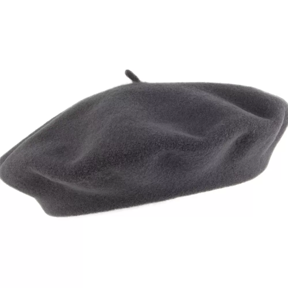 Chapeaux Hiver | Bérets^Héritage par Laulhère Béret Authentique en Laine Mérinos anthracite HÉRITAGE PAR LAULHÈRE
