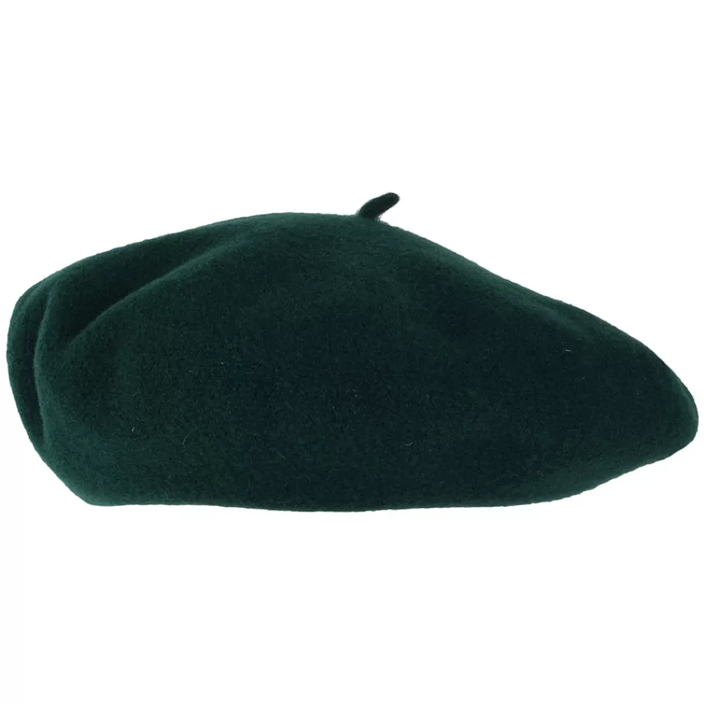 Chapeaux Hiver | Bérets^Héritage par Laulhère Béret Authentique en Laine Mérinos vert foncé HÉRITAGE PAR LAULHÈRE