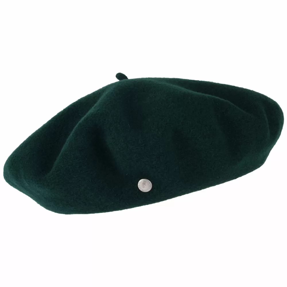 Chapeaux Hiver | Bérets^Héritage par Laulhère Béret Authentique en Laine Mérinos vert foncé HÉRITAGE PAR LAULHÈRE