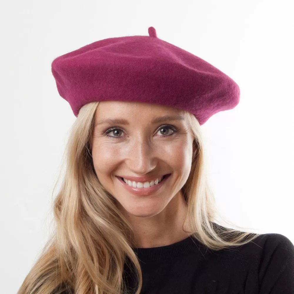 Bérets | Chapeaux Femme^Jaxon & James Béret en Laine framboise JAXON & JAMES