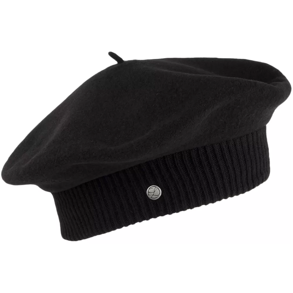 Chapeaux Hiver | Bérets^Héritage par Laulhère Béret en Laine Mérinos Parisienne noir HÉRITAGE PAR LAULHÈRE